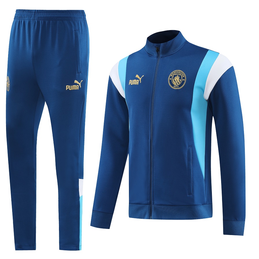 AAA Quality Manchester City 23/24 Tracksuit - Dark Blue/Blue